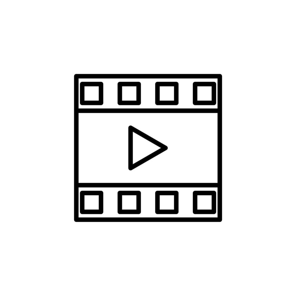 vidéo, lecture, film, icône de ligne de lecteur, vecteur, illustration, modèle de logo. convient à de nombreuses fins. vecteur