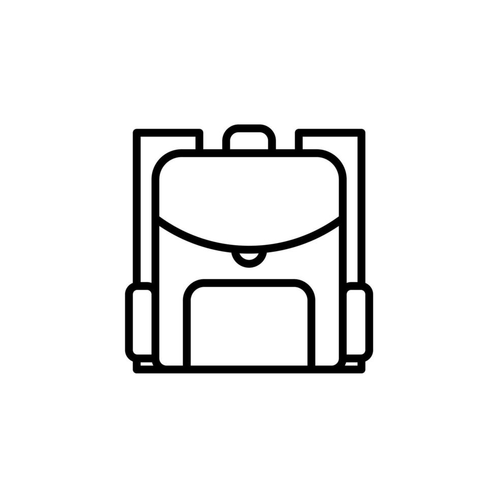 sac à dos, école, sac à dos, icône de ligne de sac à dos, vecteur, illustration, modèle de logo. convient à de nombreuses fins. vecteur