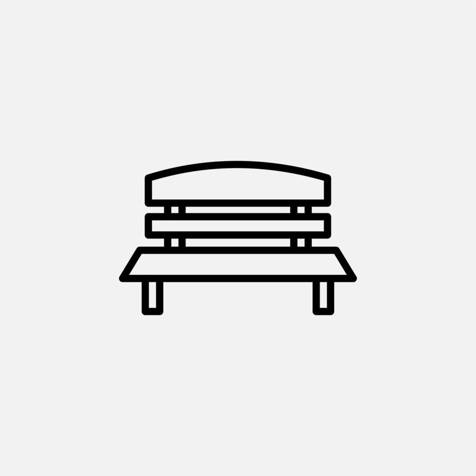 banc, chaise, icône de ligne de siège, vecteur, illustration, modèle de logo. convient à de nombreuses fins. vecteur