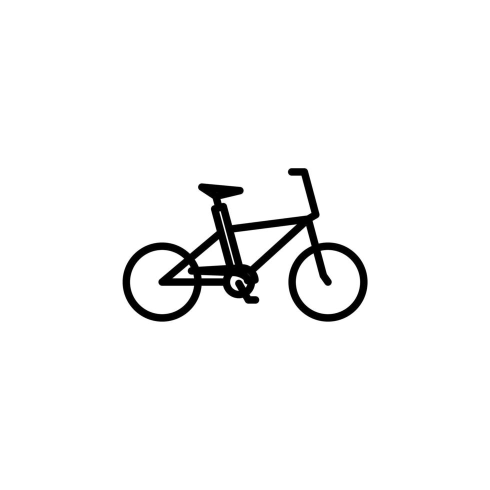 vélo, icône de ligne de vélo, vecteur, illustration, modèle de logo. convient à de nombreuses fins. vecteur