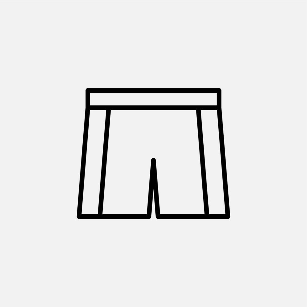 short, casual, icône de ligne de pantalon, vecteur, illustration, modèle de logo. convient à de nombreuses fins. vecteur