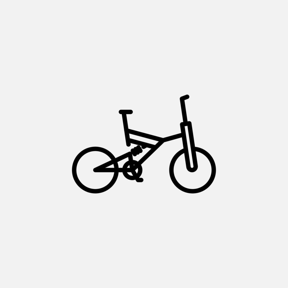 vélo, icône de ligne de vélo, vecteur, illustration, modèle de logo. convient à de nombreuses fins. vecteur