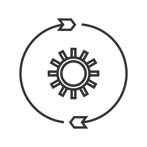 Icône de réglage de conversion ligne noire vecteur