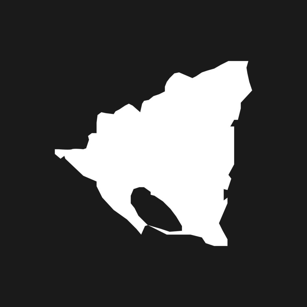 carte du nicaragua sur fond noir vecteur