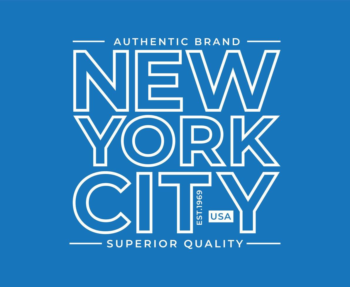 conception de t-shirt vectoriel typographie new york city