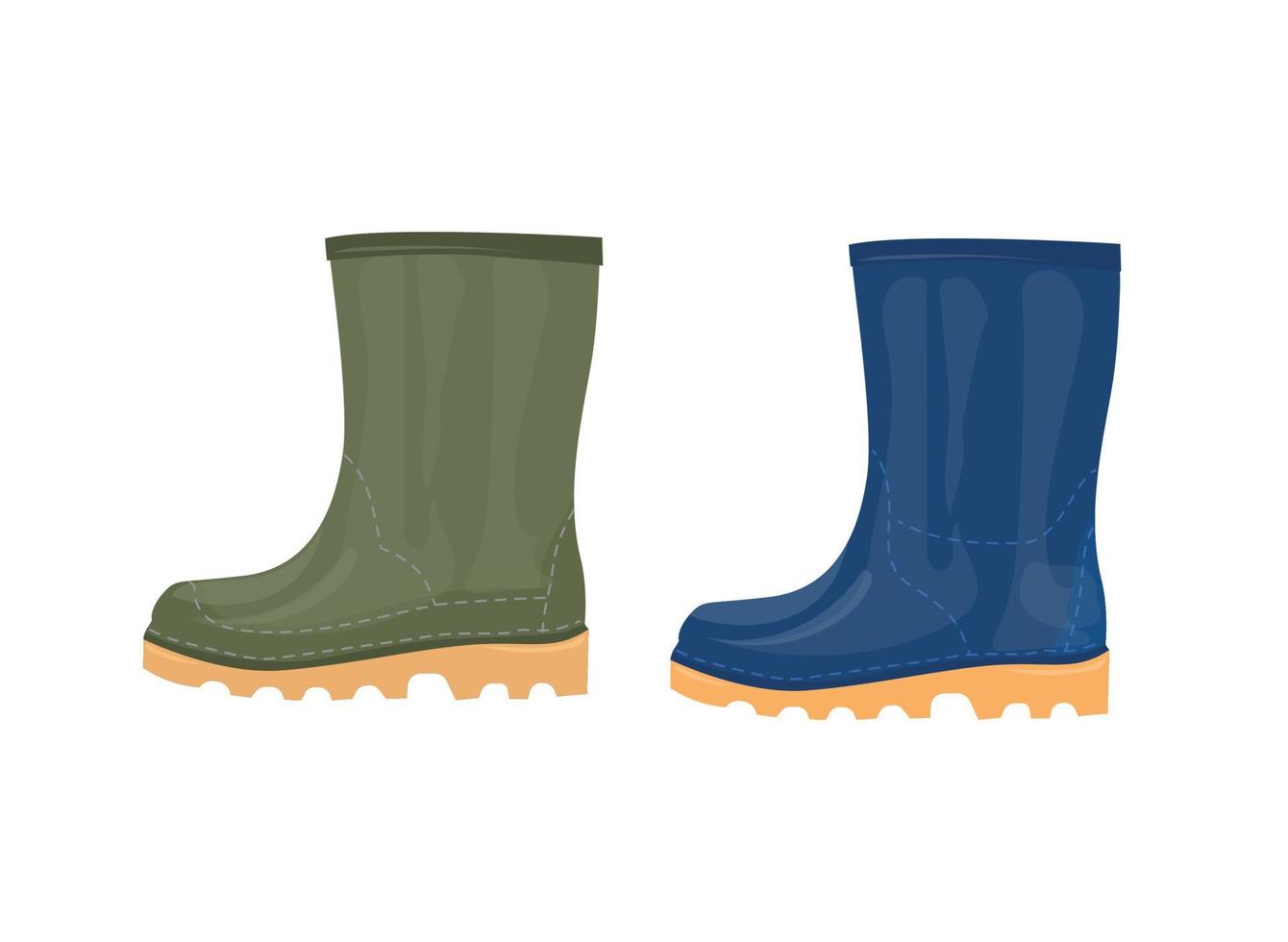 illustration de bottes en caoutchouc abstraites vecteur