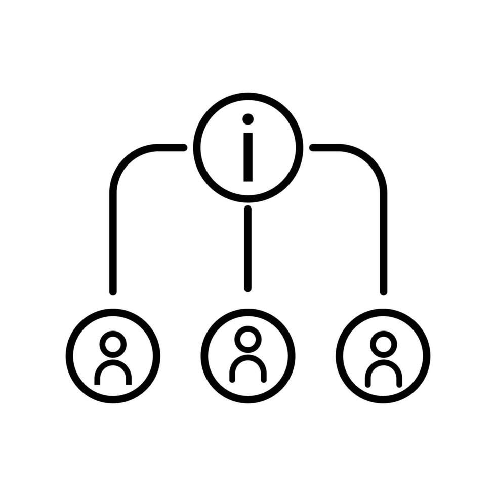 icône de ligne d'information de réseau d'entreprise. vecteur de modèle de conception