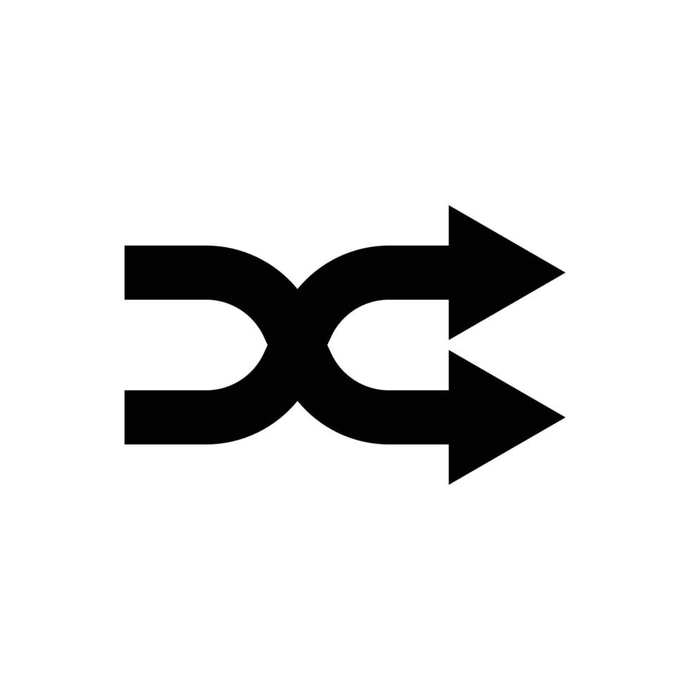 icône de double flèche. vecteur de modèle de conception
