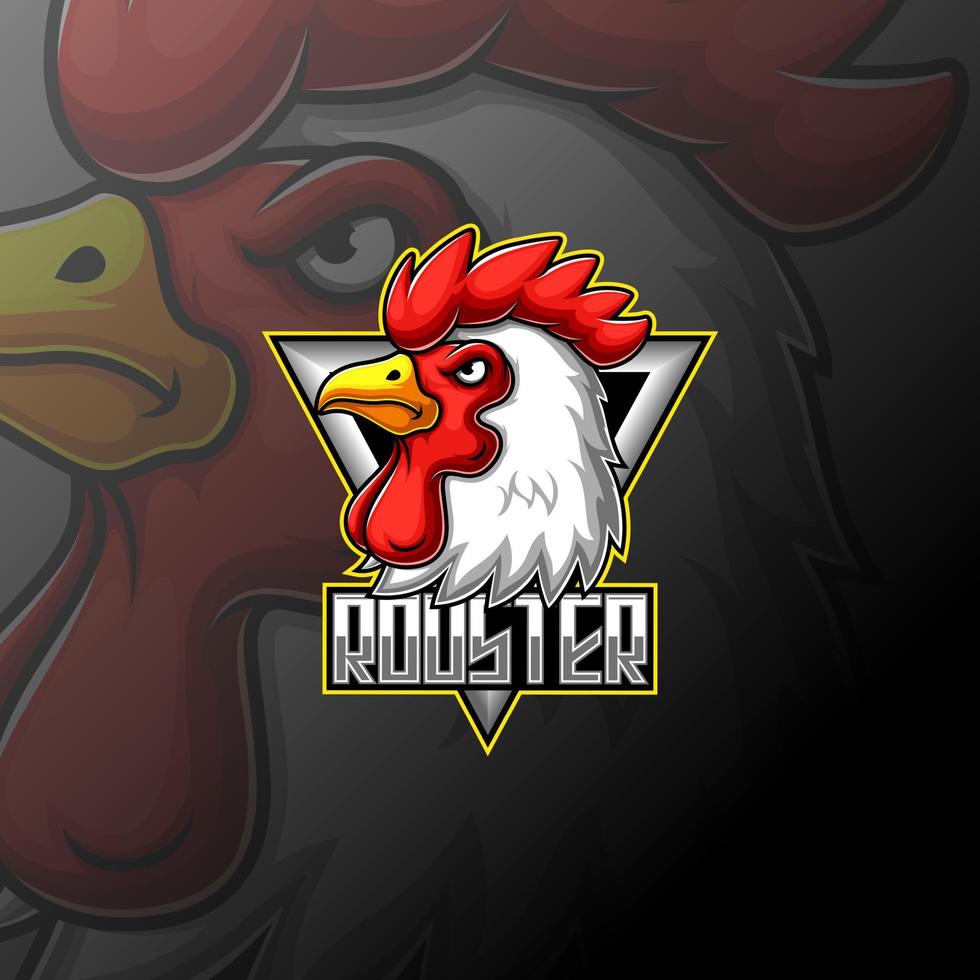 création de logo de sport mascotte coq vecteur