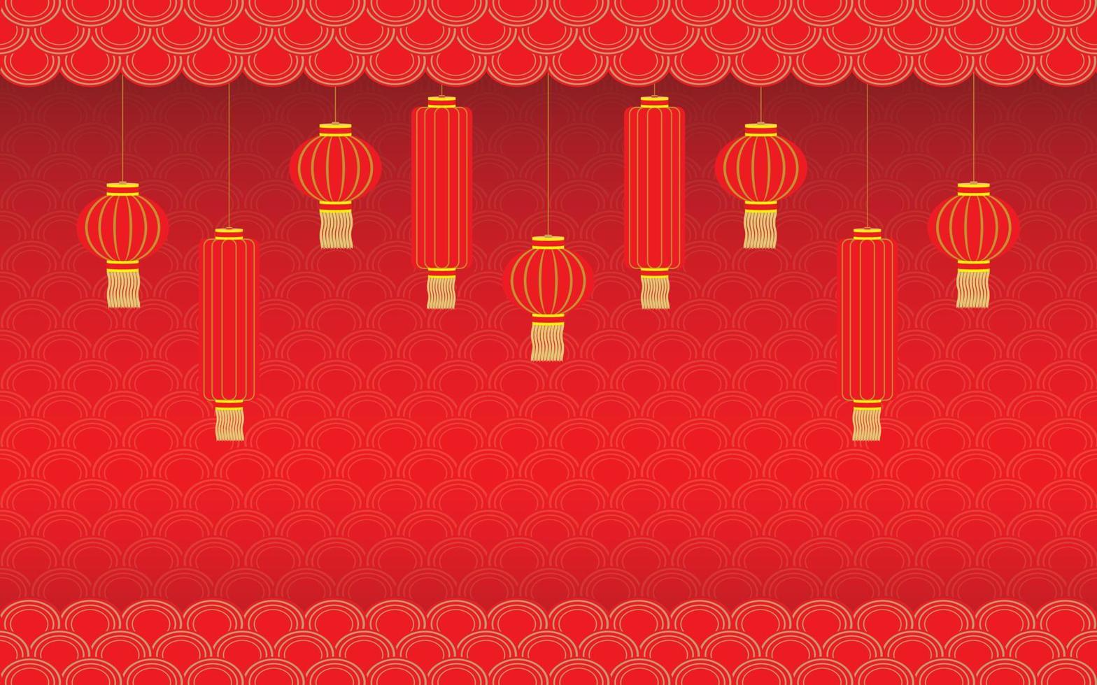 illustration de fond pour la conception de panneaux ou de bannières en ligne pour le nouvel an chinois vecteur