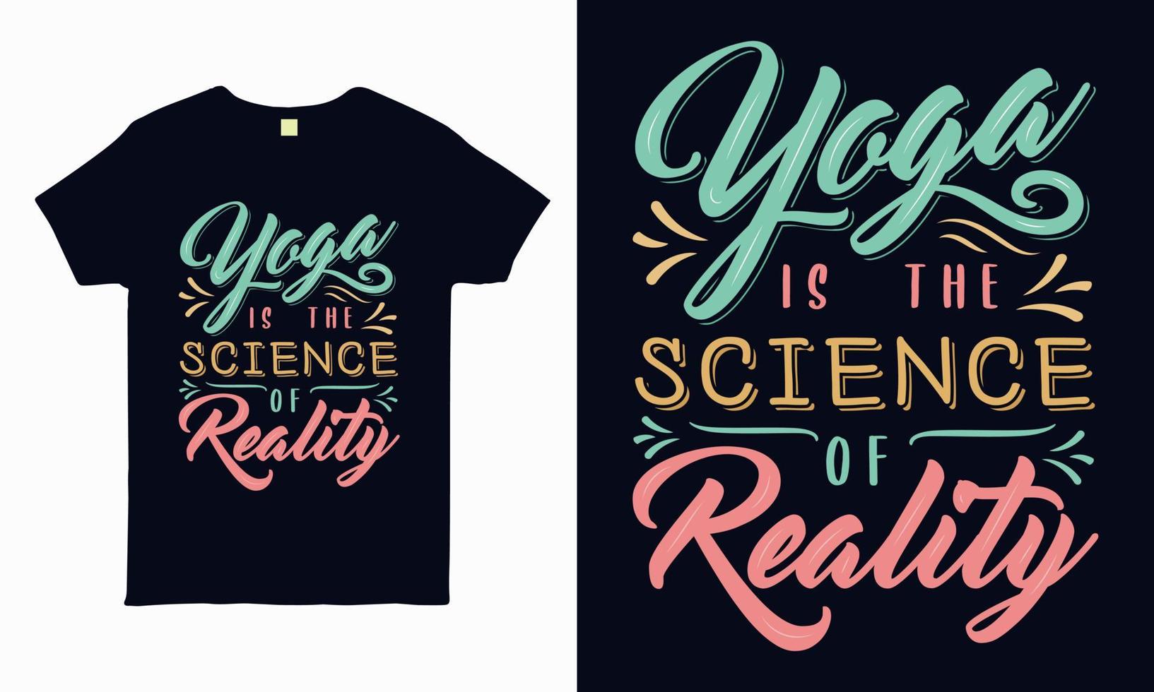 citation de conception de lettrage sur le yoga pour t-shirt, tasse, autocollant vecteur