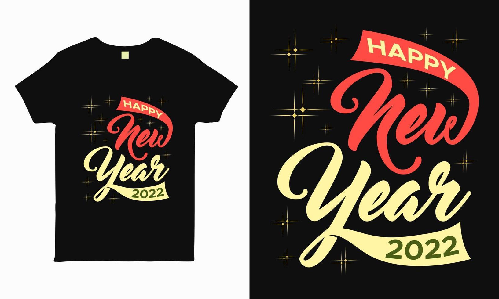 conception de lettrage de citation de nouvel an pour t-shirt, tasse, sac, autocollant vecteur