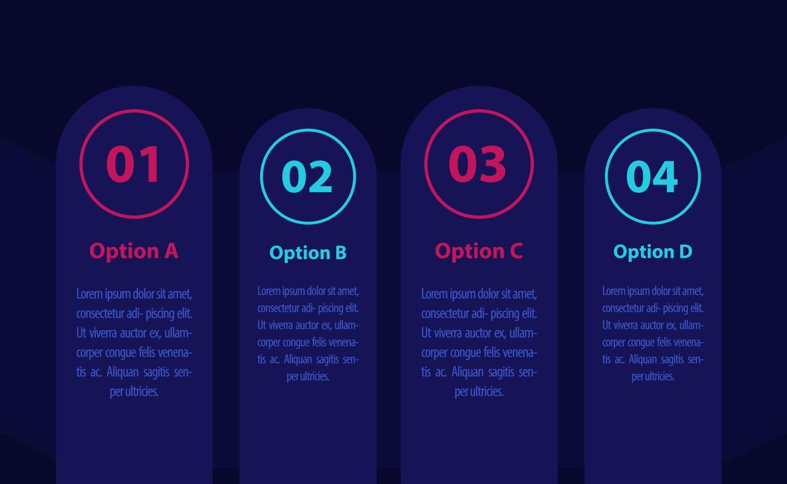 infographie d'entreprise, 1, 2, 3, 4 étapes, chronologie vectorielle, style plat vecteur