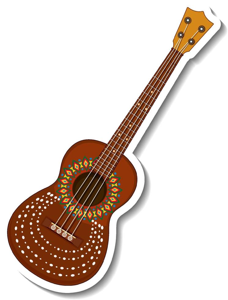 dessin animé d'instrument de musique de guitare mexicaine vecteur