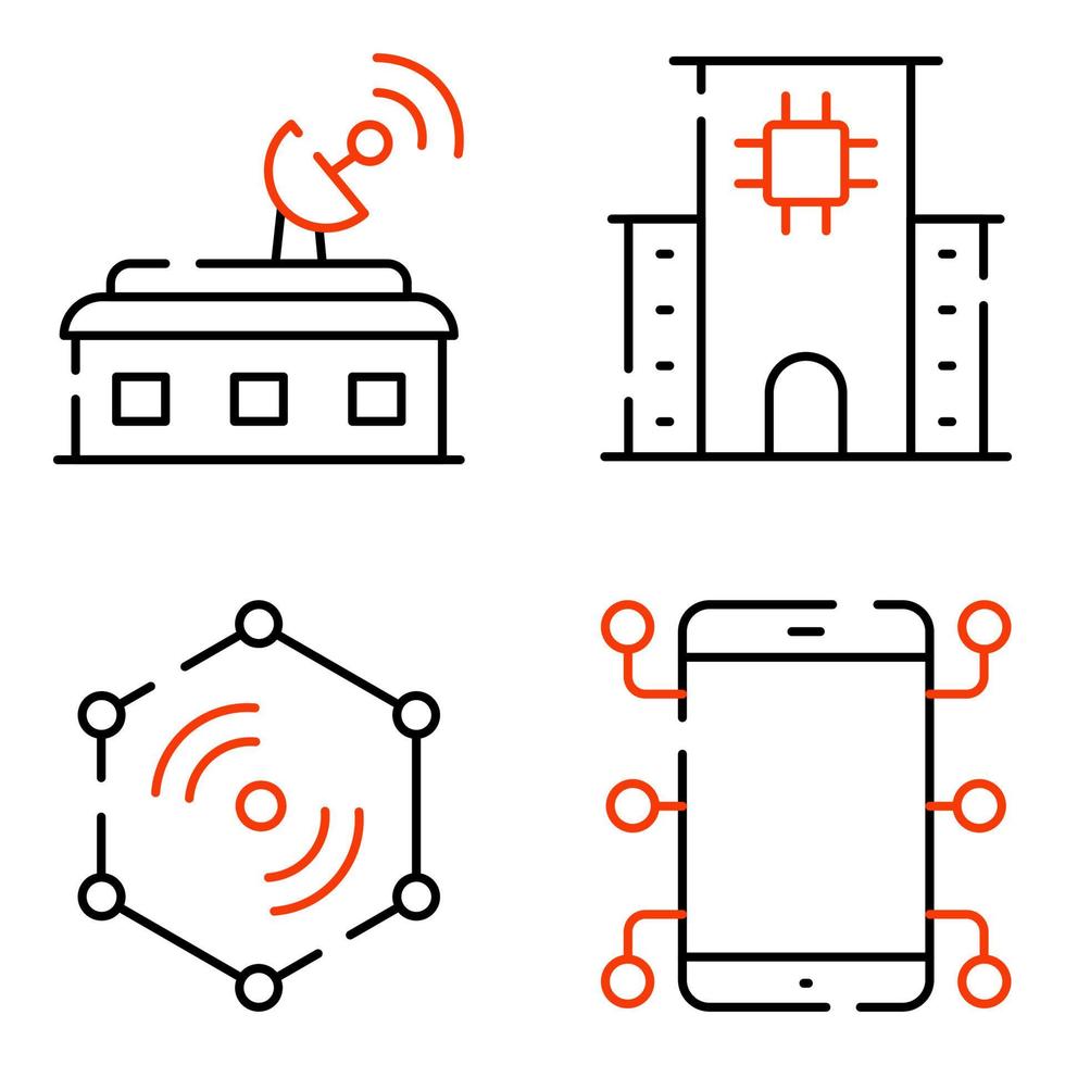 pack de ville intelligente et iots vecteur