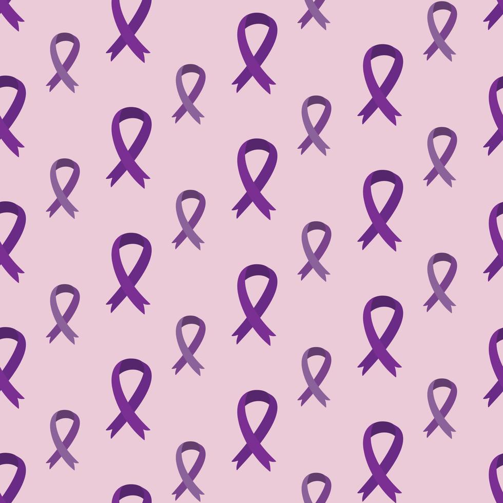 ruban violet sans soudure de fond - symbole de l'emblème du mois de sensibilisation à la démence, maladie d'alzheimer. toile de fond du concept de soins médicaux de la journée mondiale d'alzheimer vecteur