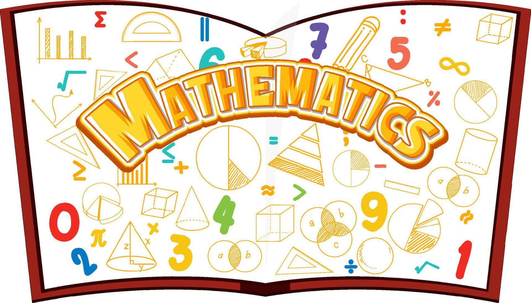 formule mathématique doodle avec police mathématique vecteur