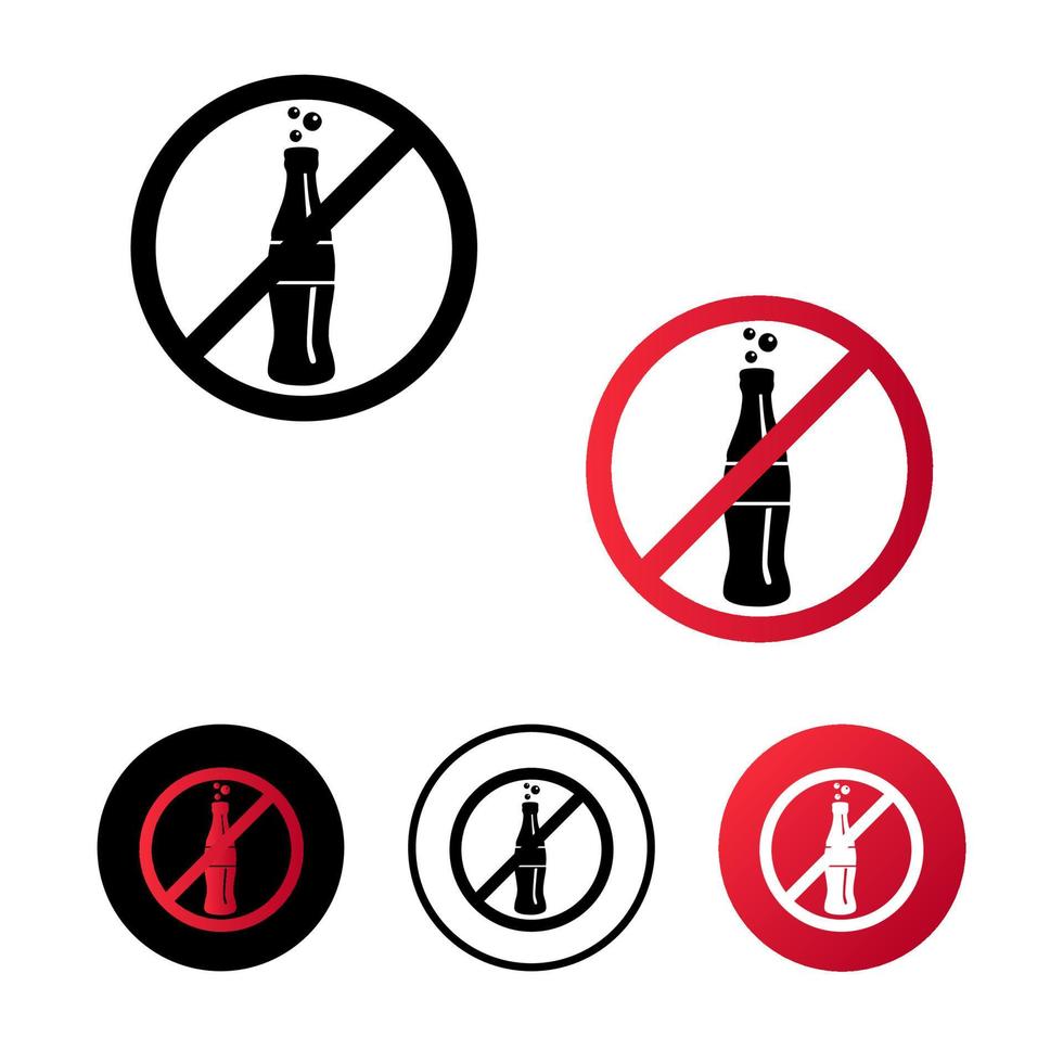 illustration abstraite de l'icône de la bouteille de soda vecteur