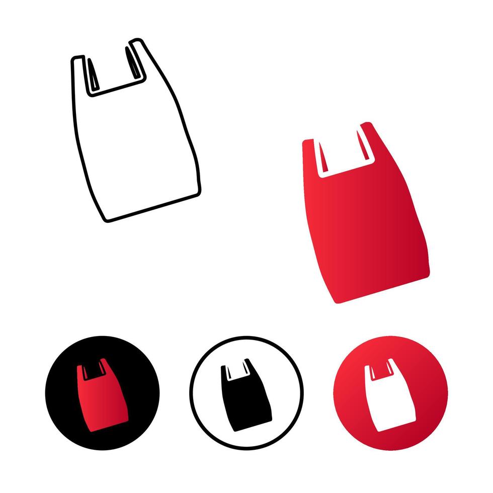 illustration abstraite d'icône de sac en plastique vecteur