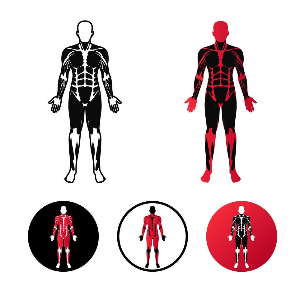 illustration de l'icône du corps humain abstrait vecteur