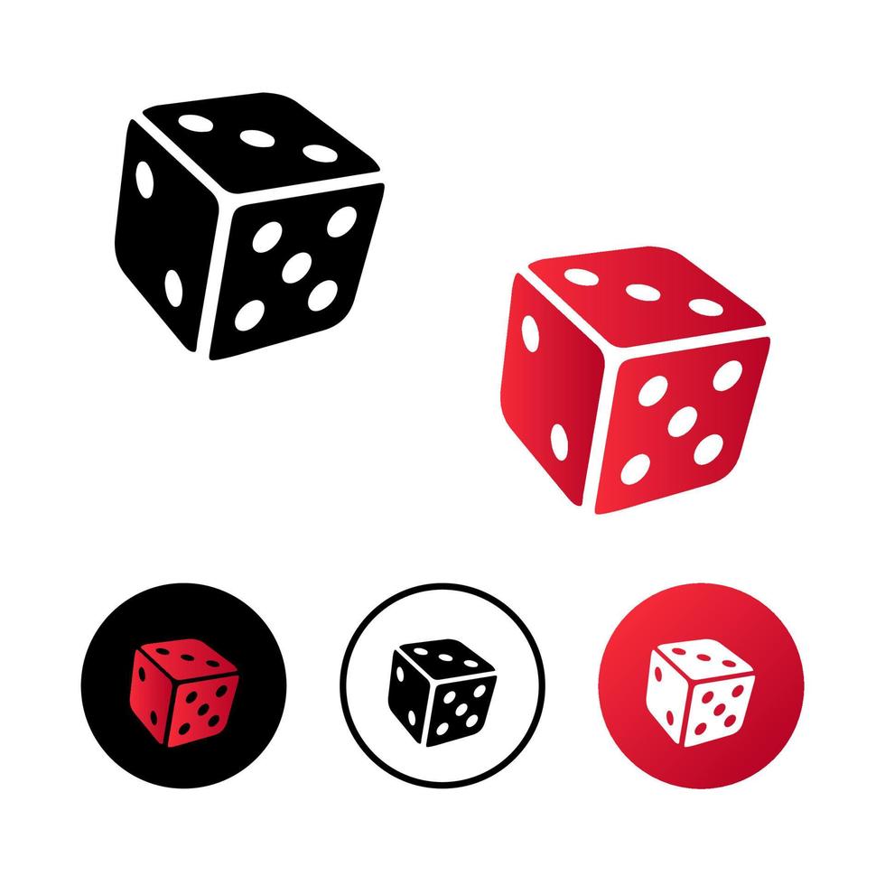 illustration de l'icône du jeu de dés abstrait vecteur