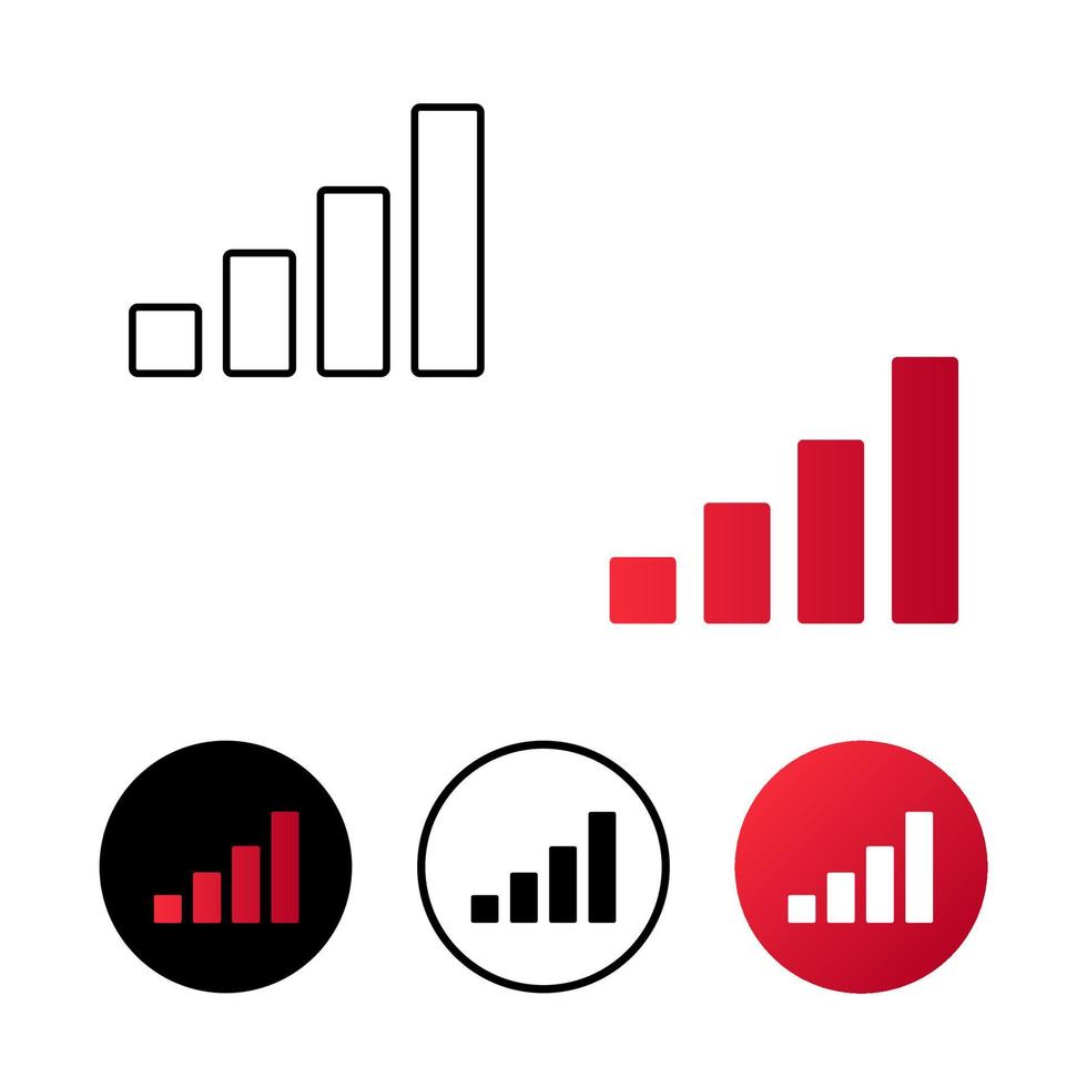 illustration de l'icône du signal réseau abstrait vecteur