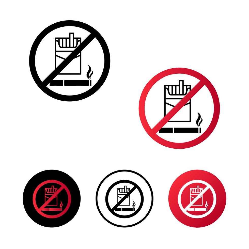 illustration abstraite de l'icône de la zone non fumeur vecteur