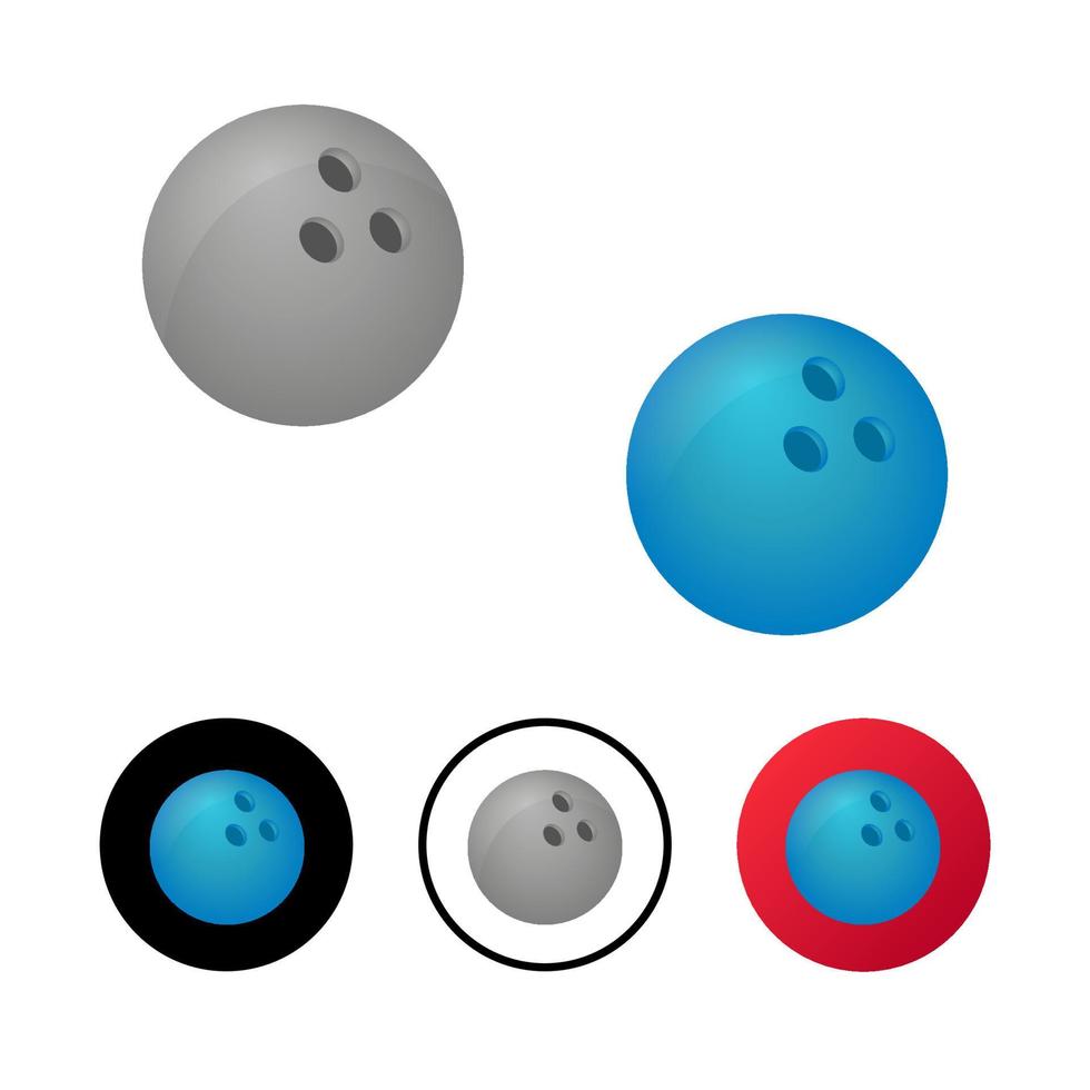 illustration d'icône de bowling abstraite vecteur