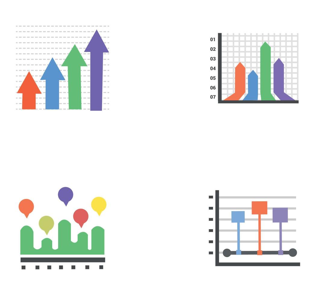 concepts de graphiques modernes vecteur