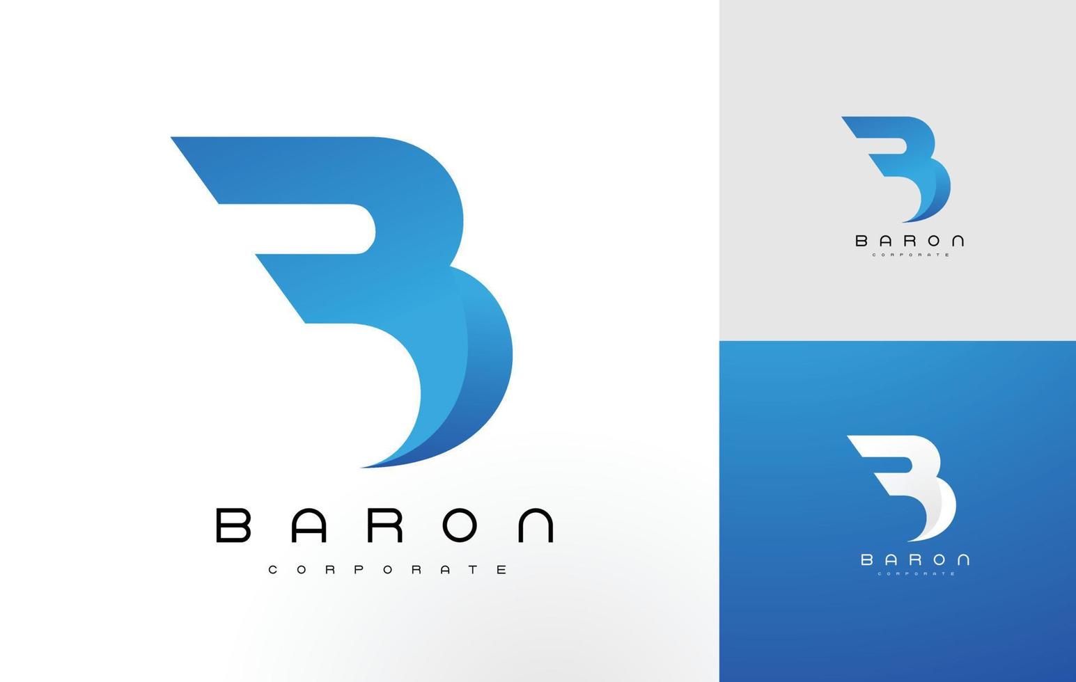 b logo bleu. vecteur de conception d'icône de lettre b