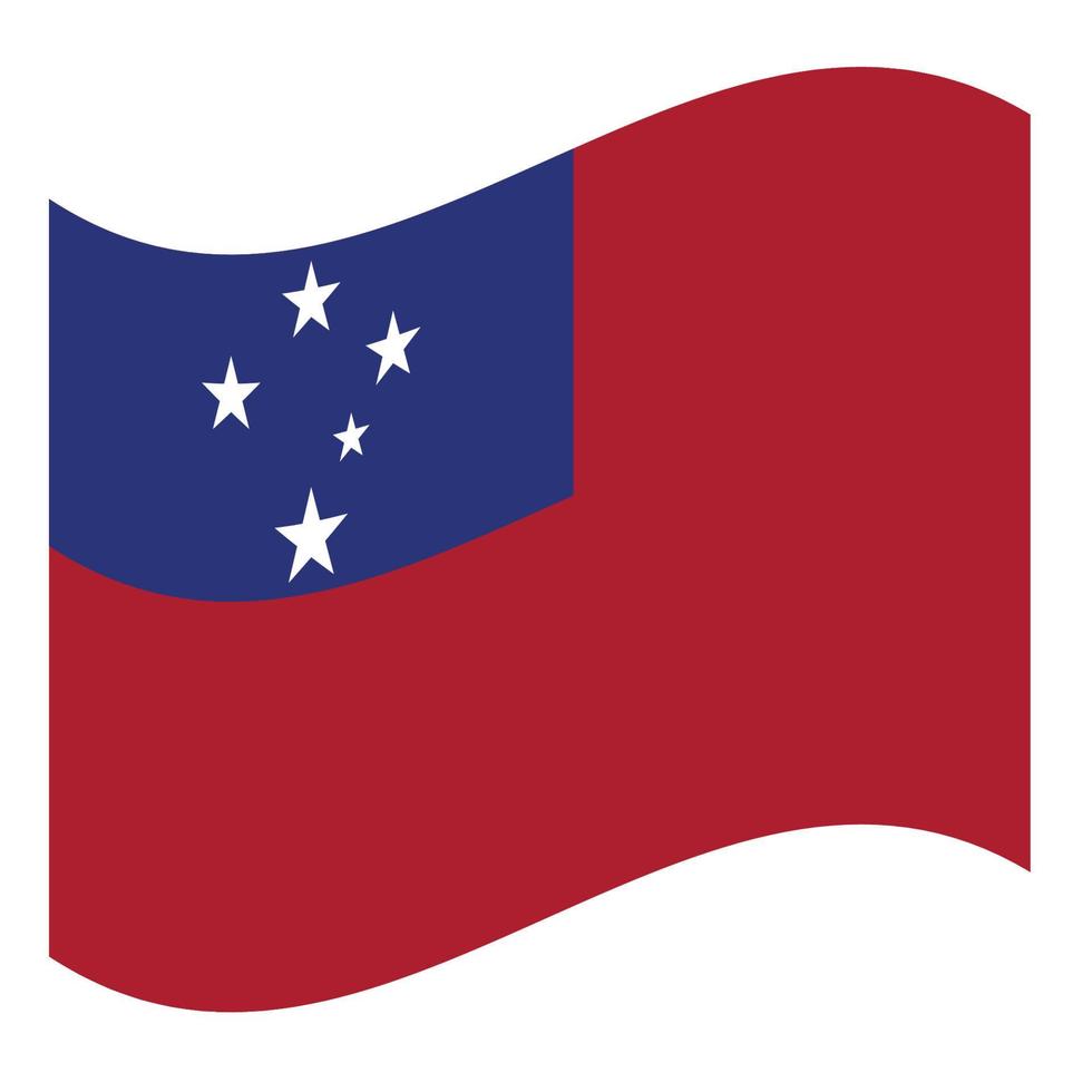 drapeau national samoa vecteur