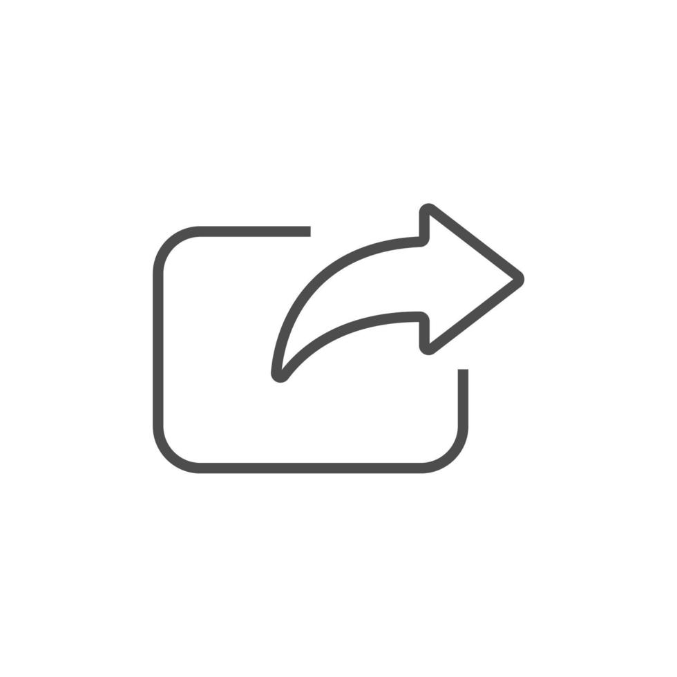 icône de partage simple sur fond blanc vecteur