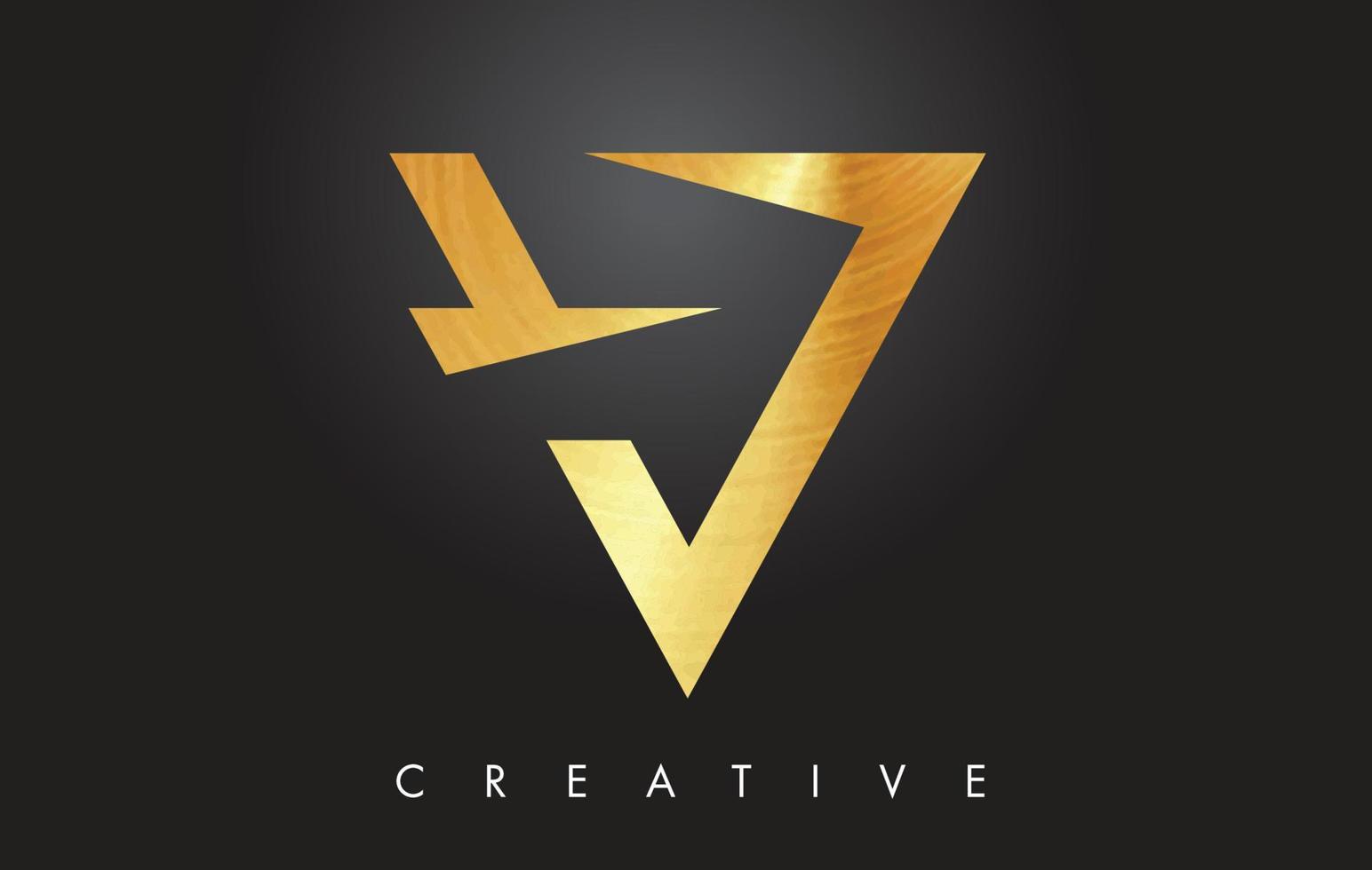 v logo de conception de monogramme de lettre d'or. or lettre v icône logo vecteur. vecteur
