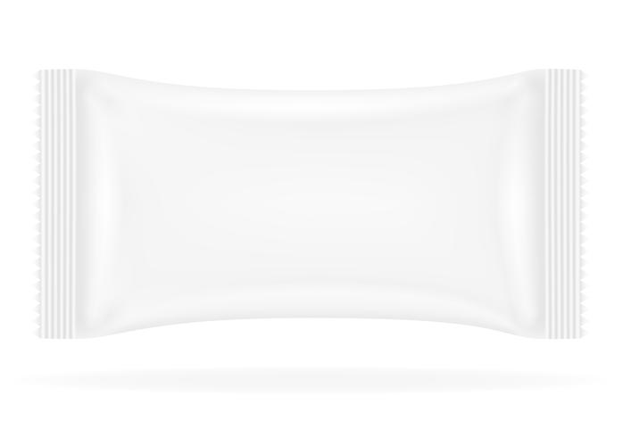 illustration vectorielle de sac scellé blanc d&#39;emballage vecteur