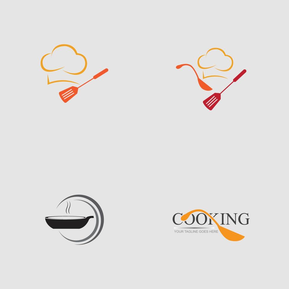 modèle de conception d'illustration de symbole de logo de cuisine vecteur