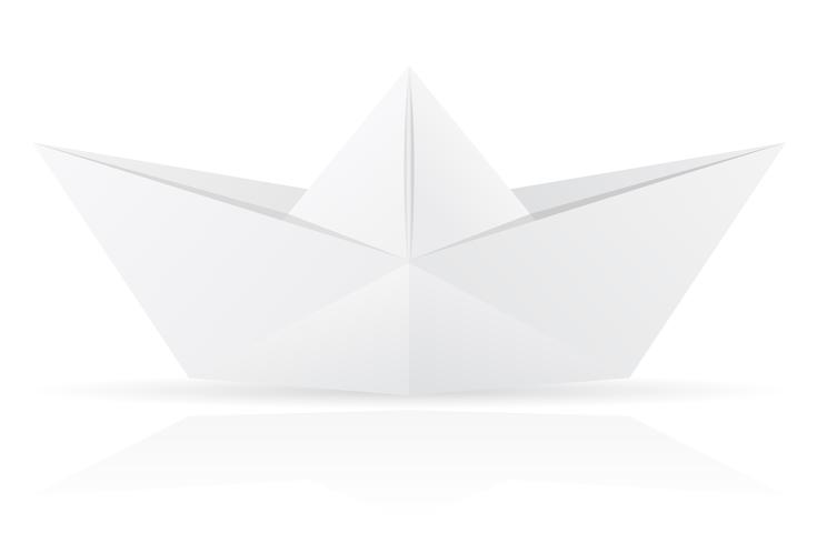 illustration vectorielle de bateau en papier origami vecteur