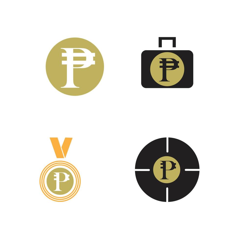 symbole de devise bancaire philippine, icône vecteur peso