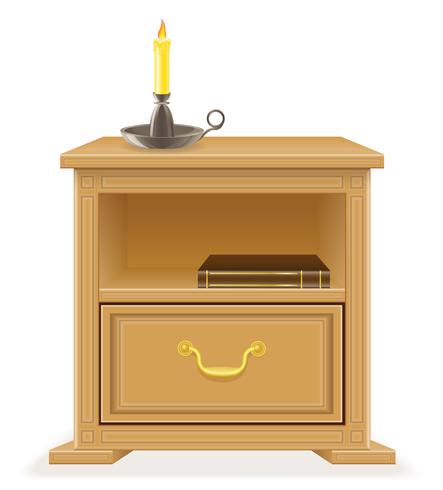 illustration vectorielle de meubles de table de chevet vecteur