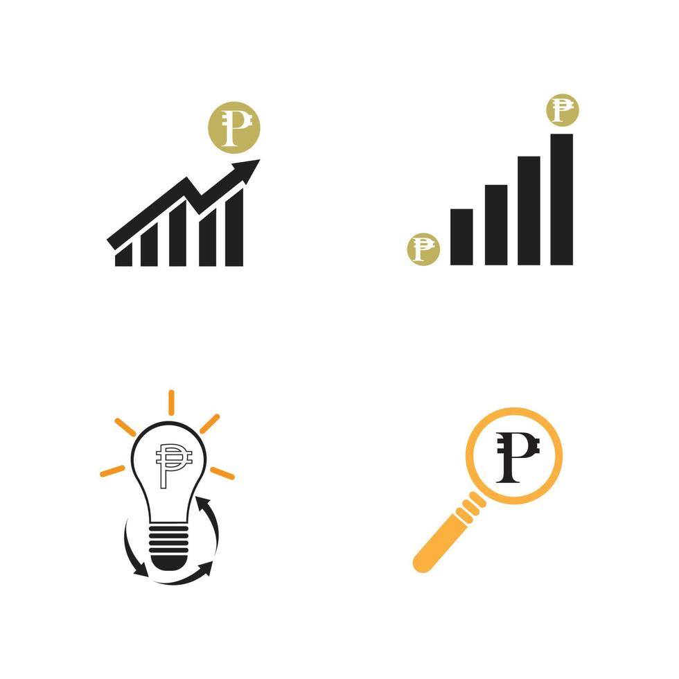 symbole de devise bancaire philippine, icône vecteur peso