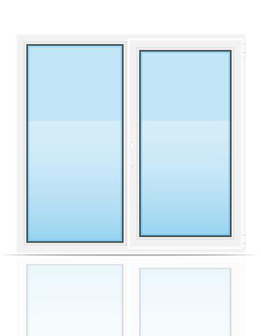 vue de fenêtre transparente en plastique à l&#39;intérieur illustration vectorielle vecteur