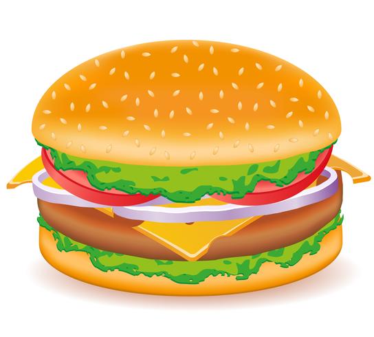 illustration vectorielle cheeseburger vecteur