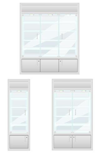 ensemble vitrine de l&#39;illustration vectorielle équipement de magasin vecteur
