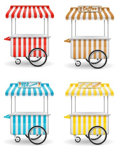 illustration vectorielle de street food cart vecteur