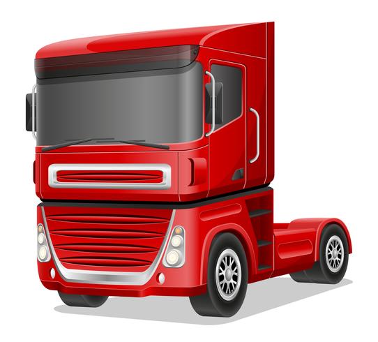 illustration vectorielle gros camion rouge vecteur