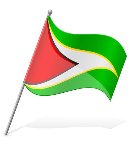 drapeau de l&#39;illustration vectorielle Guyane vecteur