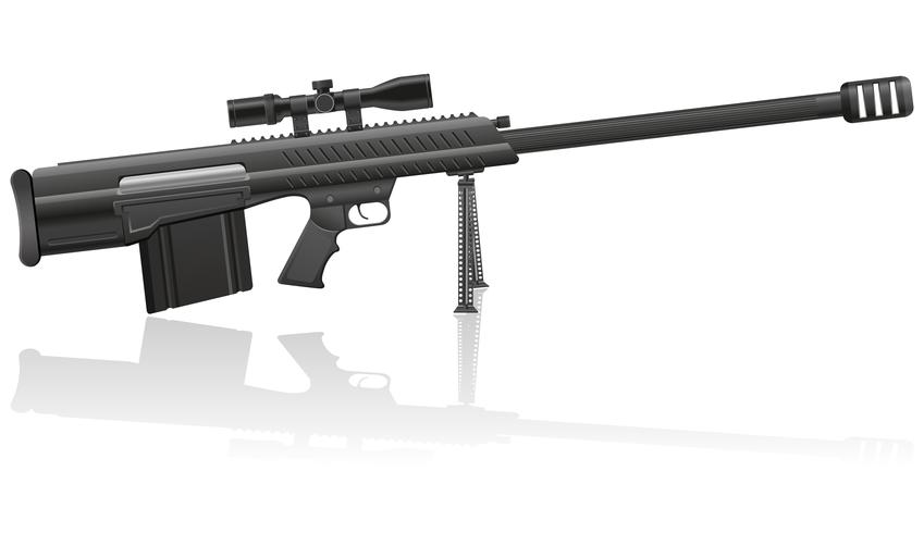 illustration vectorielle de fusil de sniper vecteur