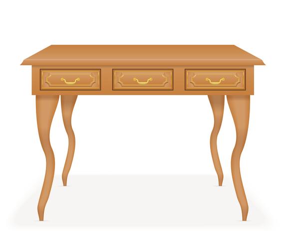 illustration vectorielle de table en bois mobilier vecteur