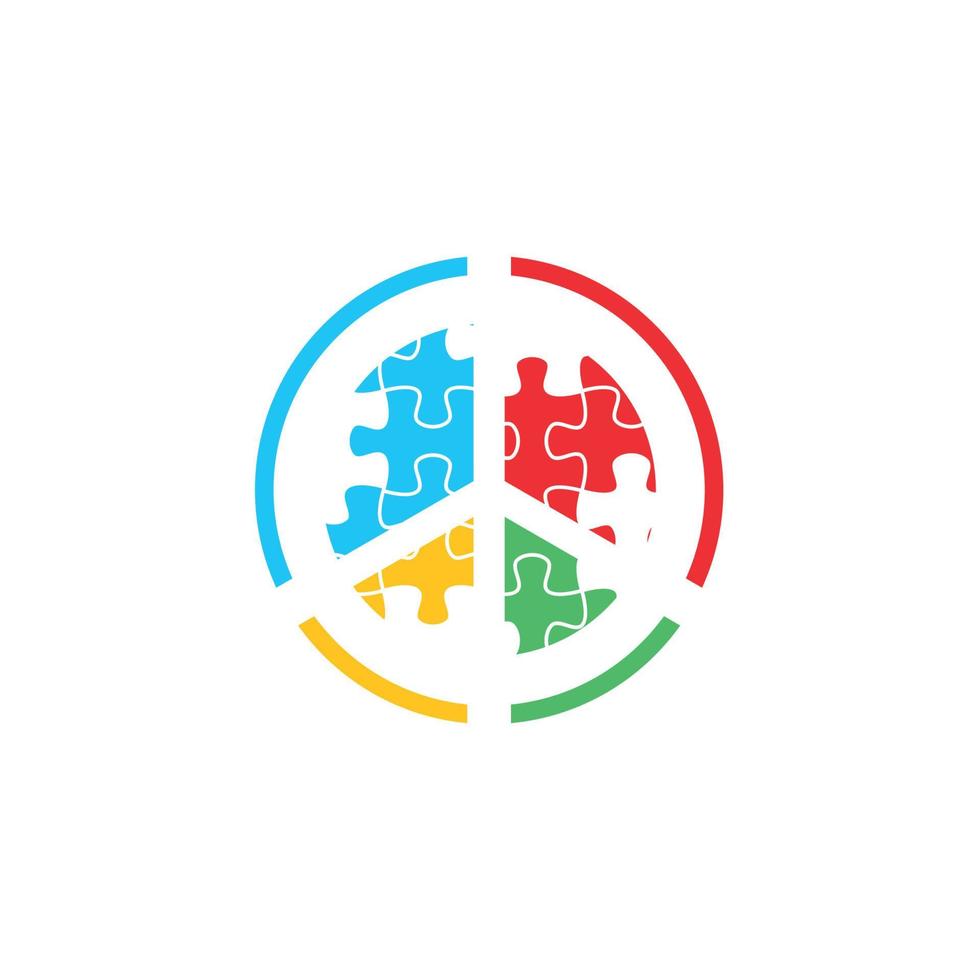 logo de paix moderne et professionnel vecteur