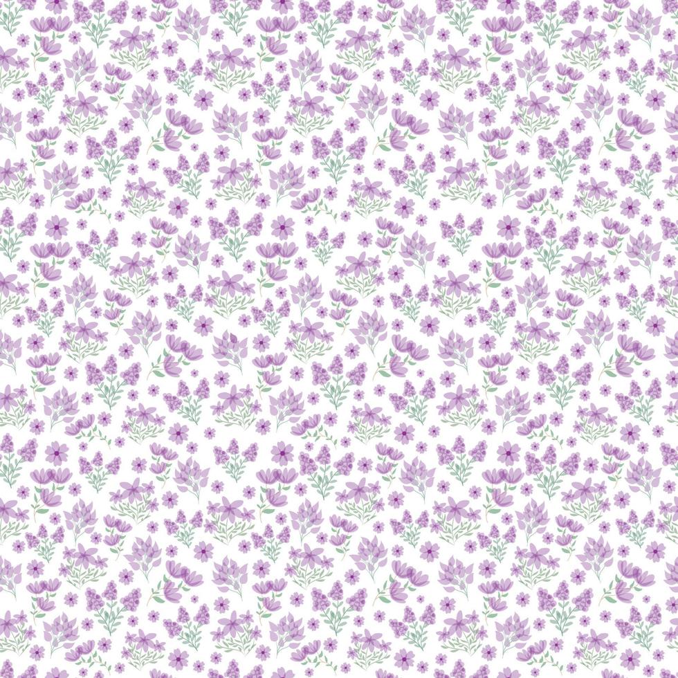 joli motif floral dans la petite fleur. texture vectorielle continue. modèle élégant pour les impressions de mode. impression avec de petites fleurs bleues. fleurs de printemps, fleurs d'été. vecteur