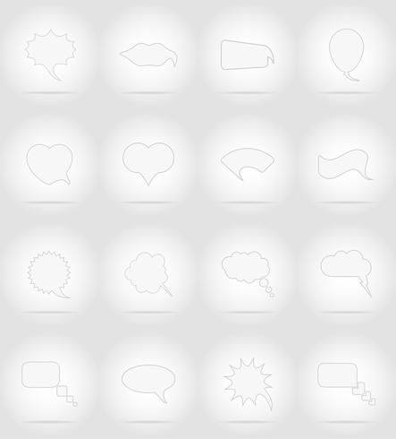 bulles icônes plates illustration vectorielle vecteur